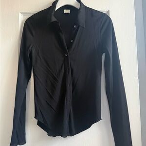 Wilfred Black Button-Up Long Sleeve Shirt